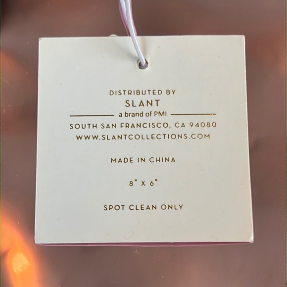 Slant metallic pink cosmetic bag w/zipper-NWT - Picture 6 of 6